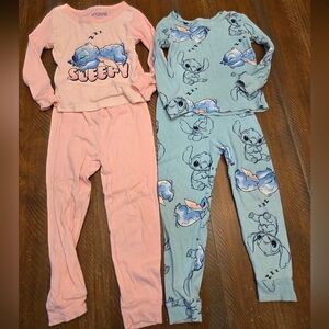 🎈2/$15 Disney Stitch Pajama Sets Size 6